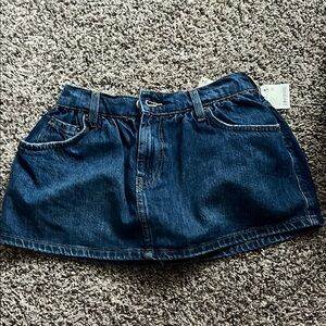 We The Free Blue A-Line Mini Skirt Casual